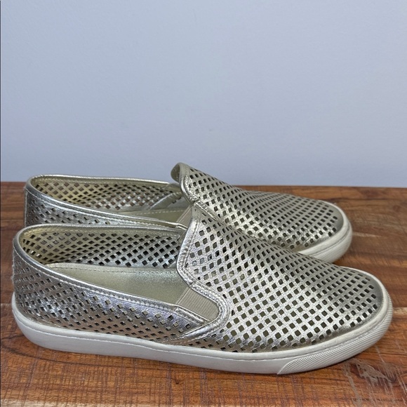 Tory Burch Metallic Gold Perforated Slip-Ons, Women’s 8.5 - Picture 2 of 5